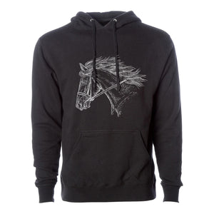 23501 - Horse Head Ladies Hoodie