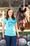 24107 Horse Head Ladies Short Sleeve Tee