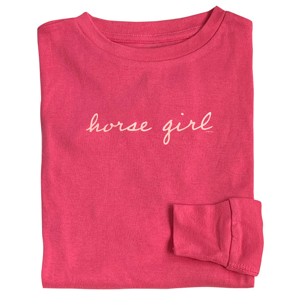 22557 - Horse Girl Long Sleeve Girls Tee