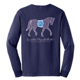 EP-371 Preppy Pattern Horse - Youth Long Sleeve Tee